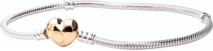 Pandora Moments Heart Clasp Snake Chain Bracelet