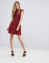 Thumbnail for your product : Yumi Frill Sleeve Dress In Mini Floral Print