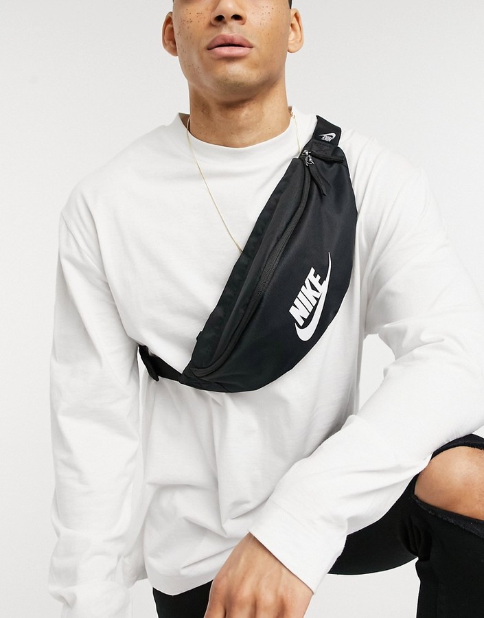 Nike Heritage bum bag in black - ShopStyle