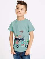 Thumbnail for your product : Marks and Spencer Pure Cotton Animals T-Shirt (3 Months - 7 Years)