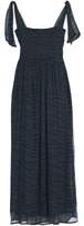 Thumbnail for your product : Ganni Shirred Zebra-Print Georgette Maxi Dress