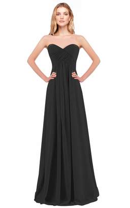 ThaliaDress Women's Empire Long Chiffon Bridesmaid Dress Prom Gown T15LF Wine Red US