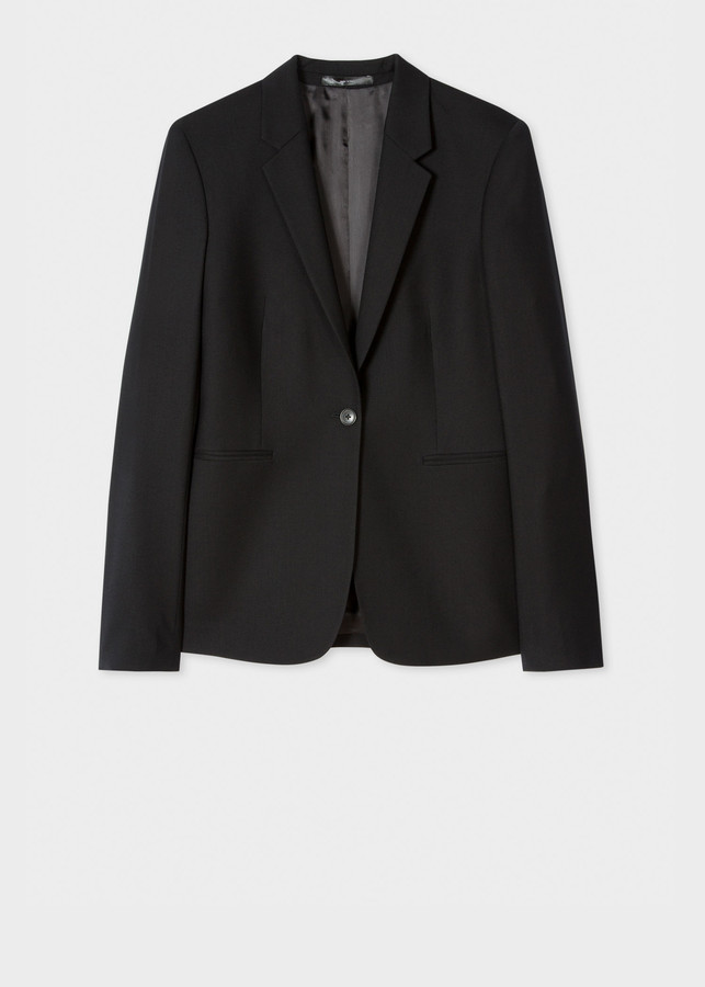 Paul Smith A Suit To Travel In - Women's Black One-Button Wool Blazer -  ShopStyle