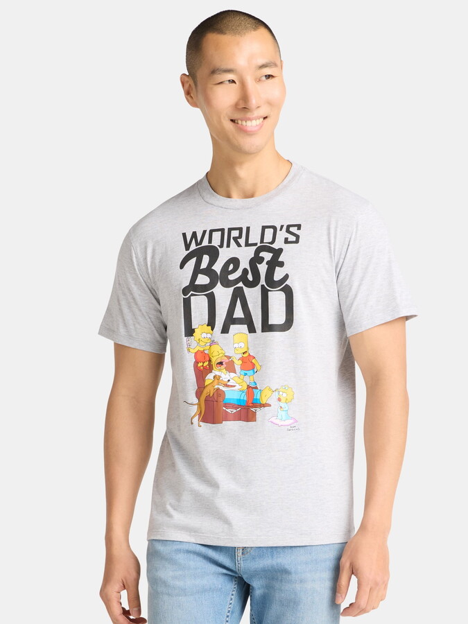 The Simpsons Simpson's Father's Day, Men's & Big Men's Graphic Tee, Sizes XS-5XL