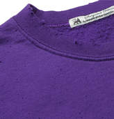 Thumbnail for your product : SASQUATCHfabrix. Iroha Distressed Fleece-Back Cotton-Blend Jersey Sweatshirt