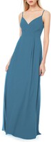 Thumbnail for your product : ﻿#Levkoff Surplice Neck Chiffon A-Line Gown
