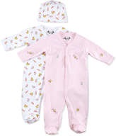 Thumbnail for your product : Margery Ellen Candy-Print Footie w/ Hat & Embroidered Footie Gift Set, 0-9 Months