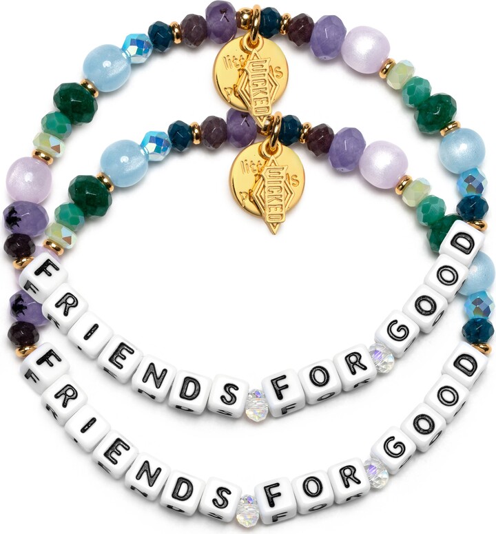 Little Words Project Best Friends For Good Set of 2 Beaded Stretch Bracelets