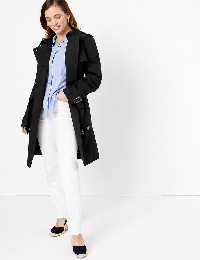 petite black mac coat