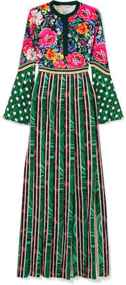Mary Katrantzou Desmine Printed Satin Maxi Dress
