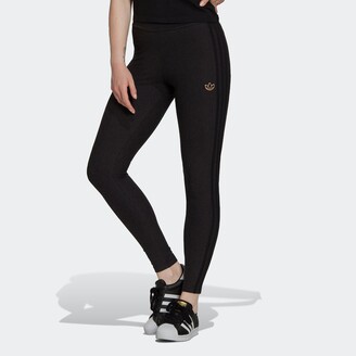 adidas Women's Comfy Tights in Single Jersey with Metallic Trefoil Badge -  ShopStyle Activewear Pants