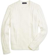 Thumbnail for your product : Brooks Brothers Cable Knit Crewneck