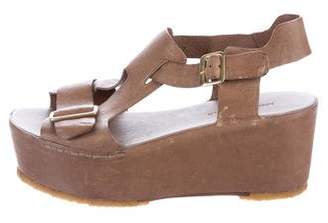 Roberto Del Carlo Leather Platform Sandals
