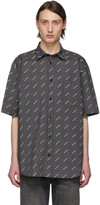 Thumbnail for your product : Balenciaga Black & White Check All Over Logo Normal Fit Shirt