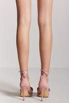 Thumbnail for your product : Forever 21 Floral Ankle-Wrap High Heels