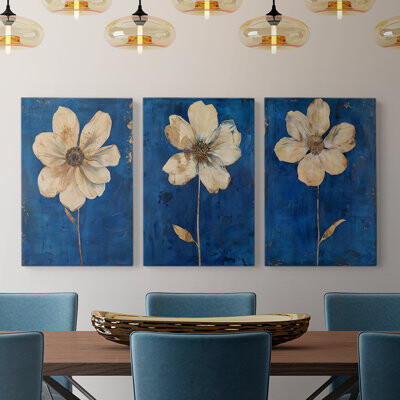 Winston Porter Floral Study Series XXVI -Premium Gallery Wrapped Canvas Set -Ready to Hang