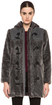 Thumbnail for your product : A.P.C. Faux Fur Duffel Coat in Grey