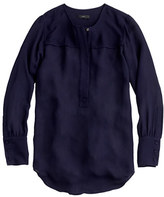 Thumbnail for your product : J.Crew Petite covered-button crepe blouse