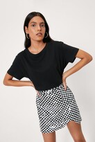 Thumbnail for your product : Nasty Gal Womens Checkerboard Design Sequin Mini Skirt - Mono - 4