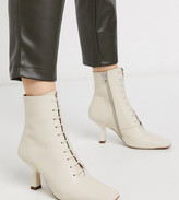 Thumbnail for your product : CHIO Exclusive lace up heeled ankle boots in ivory leather