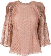 Thumbnail for your product : Burberry bell sleeve lace blouse
