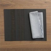 Thumbnail for your product : Crate & Barrel Liam Grey Striped Linen Cloth Dinner Napkin