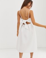 Thumbnail for your product : ASOS DESIGN bow back midi prom dress