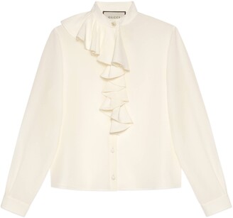gucci ruffle shirt
