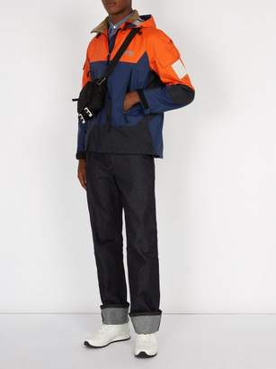 Junya Watanabe Reflective Trimmed Nylon Jacket - Mens - Navy
