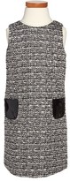 Thumbnail for your product : Milly Minis Contrast Pocket Tweed Dress (Toddler Girls, Little Girls & Big Girls)
