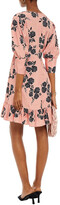 Thumbnail for your product : By Ti Mo Gathered Floral-print Jacquard Mini Dress