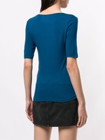 Thumbnail for your product : Majestic Filatures elbow-sleeve scoop-neck T-shirt