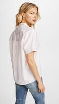 Thumbnail for your product : Stateside Short Sleeve Striped Oxford Button Down