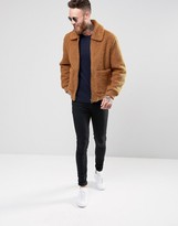 Thumbnail for your product : ASOS Cotton Crew Neck Sweater with Button Shoulder