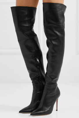 Gianvito Rossi 105 Leather Over-the-knee Boots - Black