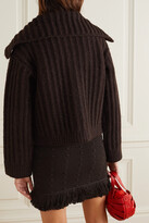Thumbnail for your product : Bottega Veneta Cable-knit Wool Jacket - Brown