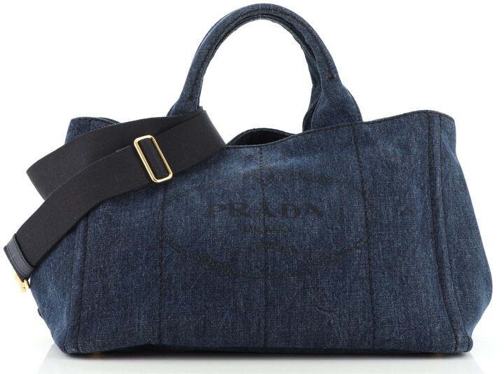 prada denim shoulder bag