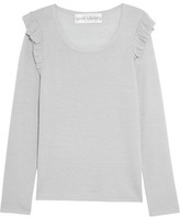 Thumbnail for your product : Goat Clove Ruffle-Trimmed Stretch-Knit Top