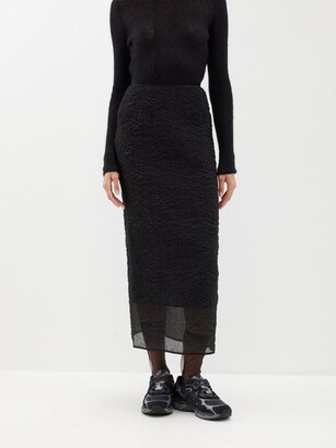 Cecilie Bahnsen Uka Matelassé Midi Skirt - ShopStyle