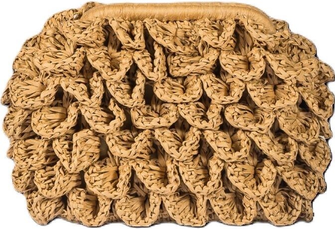 Springmoonatelier Brown Milk Coffee Raffia Yarn Handbag