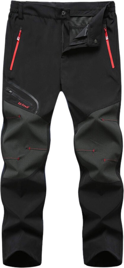 Waterproof snow pants, Men's snow ski fleece hiking pants