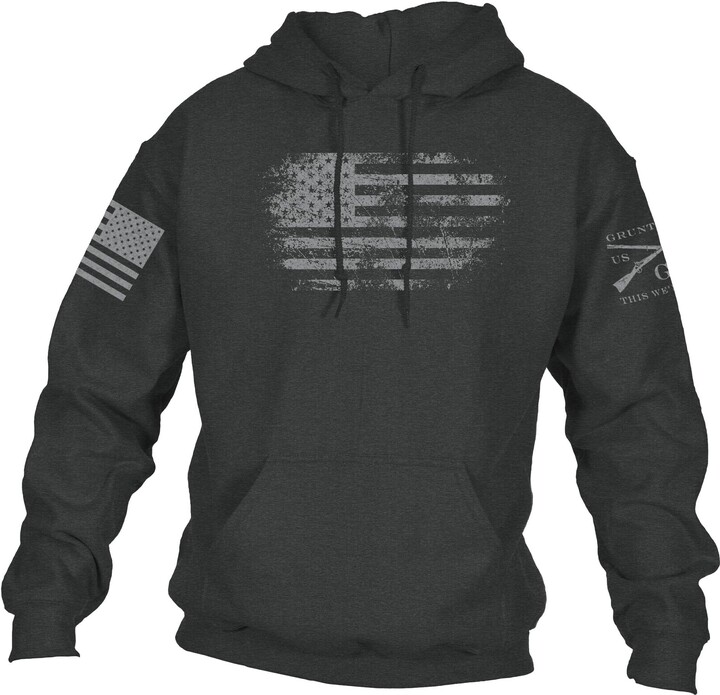 Grunt Style Vintage American Hoodie (Dark Heather