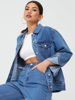 Thumbnail for your product : Missguided Oversized Denim Jacket - Blue