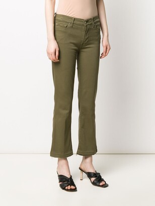 7 For All Mankind Cropped Slight Flared Trousers