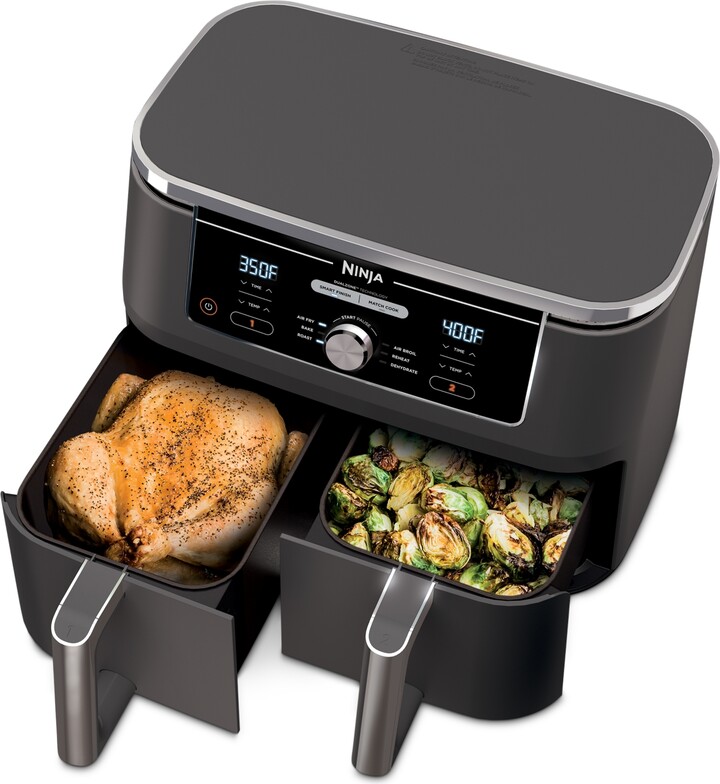 Ninja Foodi DZ401 6-in-1 10-qt. Xl 2-Basket Air Fryer with DualZone  Technology- Air Fry, Broil, Roast, Dehydrate, Reheat and Bake, Family Sized  - Blac - ShopStyle