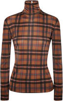 Thumbnail for your product : Rokh Mask Checked Stretch-jersey Turtleneck Top