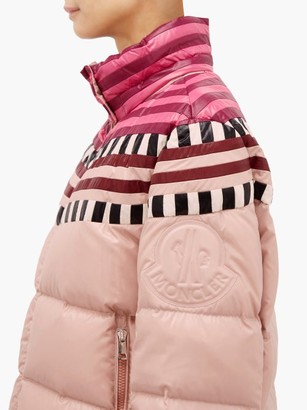 1 MONCLER PIERPAOLO PICCIOLI 1 Pierpaolo Piccioli - Evelyn Colour-block Quilted Down Hooded Jacket - Light Pink