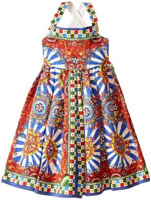 Dolce & Gabbana Kids Wheel Crisscross Back Dress (Big Kids)