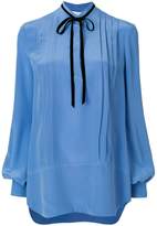 Lanvin blouse à plastron plissé 