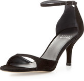 Thumbnail for your product : Stuart Weitzman Sobare Suede Ankle-Strap Sandal